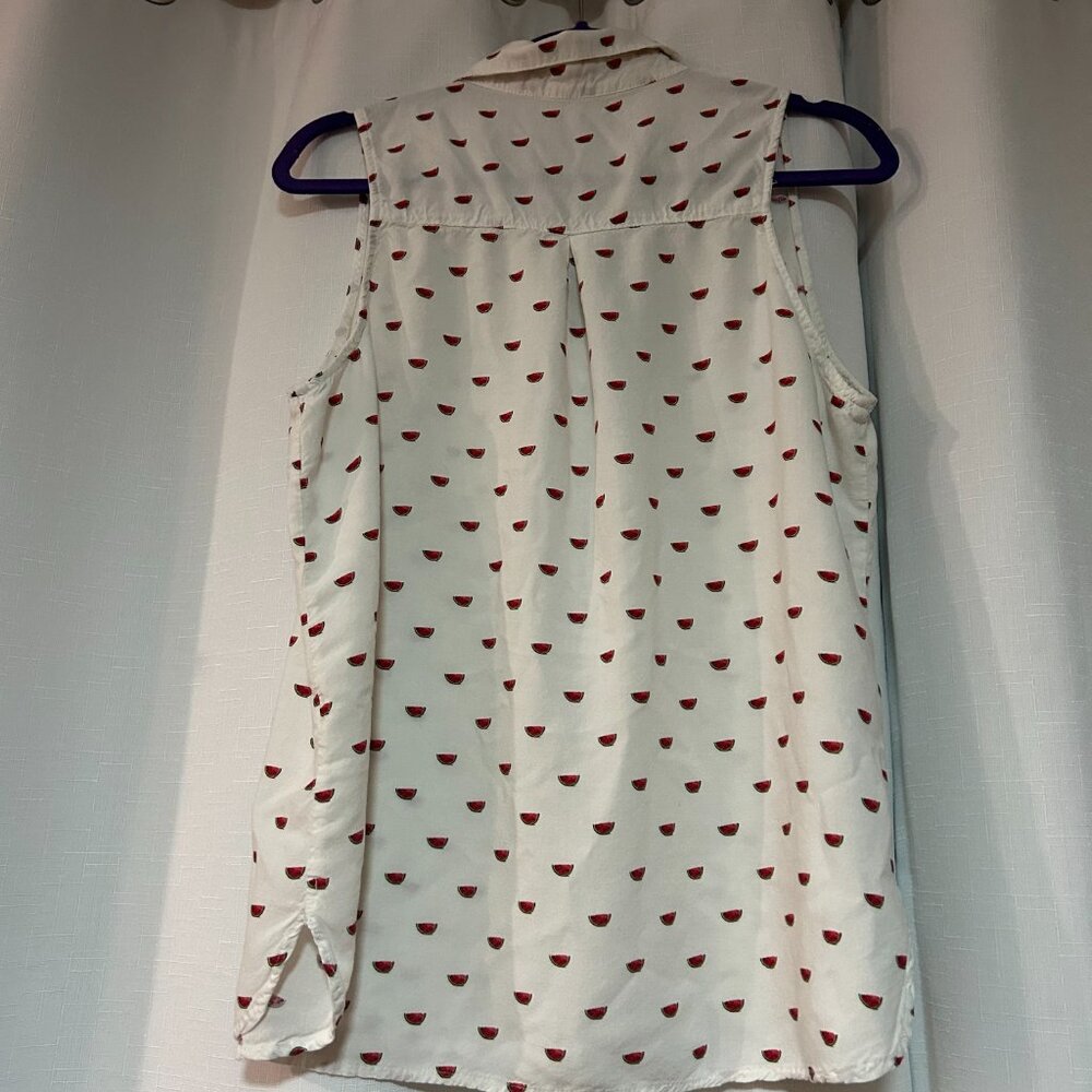 Just living watermelon tank top womens button up Sz XL fun flowy summer playful - Picture 7 of 9